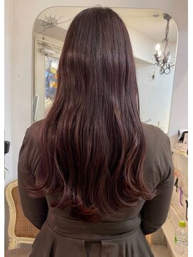 アミュレ(Amule) 大人可愛いショコラピンク美髪カラーロングヘア梅ヶ丘美容室