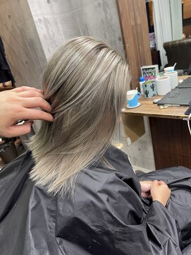 ラフ(LAFF) #バレイヤージュ#グレージュカラー#ボブウルフ#ココアベージュ