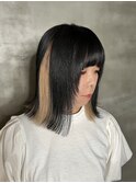 インナーカラーボブ　長堀橋×谷町六丁目