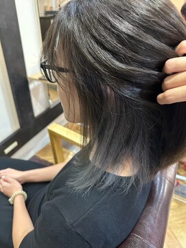 ビー オン ディー ヘア 池袋(BonD hair) ナチュラルインナーグレー【池袋/髪質改善/ハイライト】