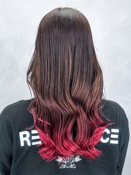 アイティーバイアルバム 松戸店(IT by ALBUM) 裾レッドロング_ピンクベージュインナーグレージュ_ba481431