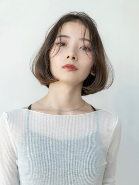 イルハバナ 渋谷(ill HAVANA) グレーベージュ/前髪パーマ/20代30代/大人かわいい/ショートボブ