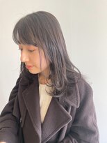 フープヘアー(HOOP.HAIR) 顔まわりレイヤー　カーキグレーカラー