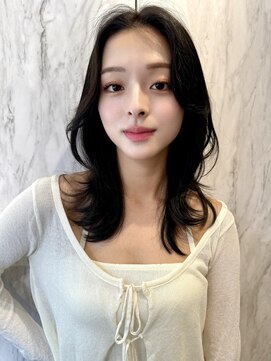 ロンド エスポワール 錦糸町(Lond espoir) 〇デザインカラーレイヤーカットウェットヘアオリーブベージュ