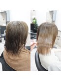 縮毛矯正/髪質改善/艶髪ストレート/艶カラー