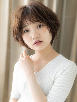 カバーヘア ブリス 戸田公園西口店(COVER HAIR bliss) マロンベージュひし形ショートマッシュパーマY戸田公園20代30代