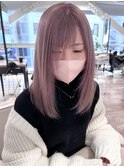 ピンクラベンダー/ダブルカラー/ケアブリーチ/ハイトーン/韓国