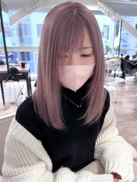 ジーナ 池袋(Zina) ピンクラベンダー/ダブルカラー/ケアブリーチ/ハイトーン/韓国