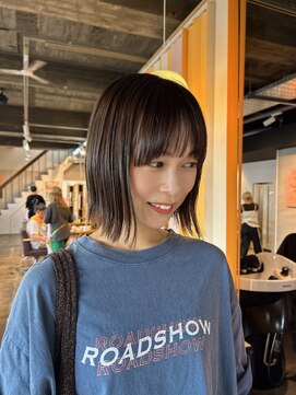 ファンファンバイルー 岐阜(fan fun by Rooo) ボブぷつっとボブ透け感ボブ