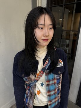 オリ(oli) 落とせる黒染めオフブラック×レイヤー