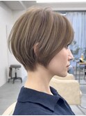 ブロンドベージュ静岡ショート静岡ボブブリーチハイライトボブ