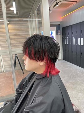 フィフスワン(fifth one) ハイライト/マッシュパーマ/ウルフ/アッシュブラック