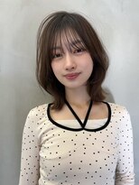 ロンドルーチェ 心斎橋(Lond luce)&nbsp;ダークアッシュ/ミディアムレイヤーカット［髪質改善/縮毛矯正］