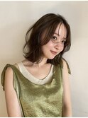 レイヤーボブ×グレージュ透明感カラー