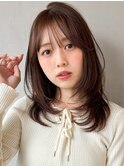 デジタルパーマミルクティーブロンドモテ髪レイヤーカット