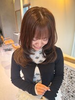 マイン(mine)&nbsp;ブラウンカラー　赤み消しカラー　レイヤーカット　レイヤー