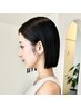 【6ヶ月以内縮毛straight（根元のみ）＋cut＋4step treatment】