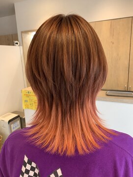 アズールサン 草加西口店(azule-sun) インナーカラー,ピンク,ウルフカット,顔周りレイヤー【草加】