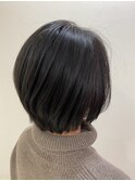 自然なショートボブスタイル