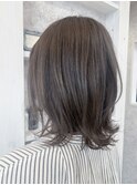 福山市美容室Caary人気 アッシュグレージュ・ラベンダーグレー