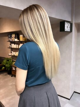 サニー 渋谷(SUNNY) バレイヤージュ、ハイライト、グレージュカラー、ココアベージュ