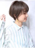 大人可愛い小顔美髪ツヤ髪シアーグレージュ横顔美人A6