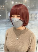 ハイトーン顔周りレイヤーショートボブミニボブスタイル髪質改善