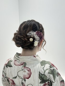 アールプラスヘアサロン(ar+ hair salon) 浴衣ヘア♪ふわ 編み込みアップスタイル