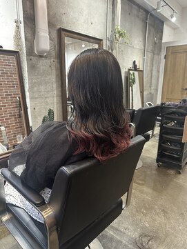 ヴィップルーム(viproom) 黒髪/グレーベージュ/レイヤーロング/前髪パーマ