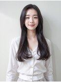 大人黒髪風ツヤ髪韓国スタイル