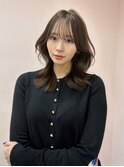 韓国ヘア/くびれヘア/顔まわりカット/前髪あり/