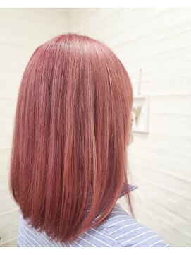 ルナ 大船店(LUNA) 2ブリーチ×ピンクベージュ