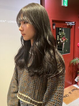 ローレンジウ(LOREN JU) 透明感髪質改善ベージュダブルカラーミルクティーグレージュ