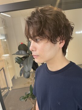 ナンバー 竪町(number+) 20代30代メンズスパイラルパーマワイルドオシャレ感アッシュ