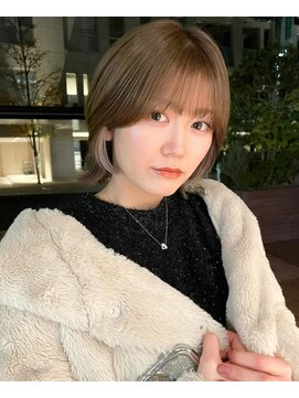 ノラ ヘアーサロン(NORA HAIR SALON) ナチュラル小顔前髪あり後れ毛サイドバング結べるボブくびれヘア