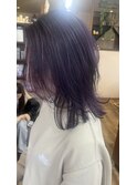 Bambi* ミディアム　切りっぱなしレイヤー　バイオレット