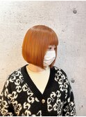 ダブルカラー/オレンジ/髪質改善/ボブ