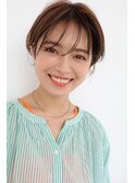 ホワイトグレージュミニウルフデジタルパーマチェリーブラウン