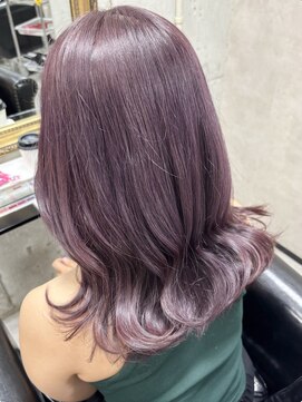 ルノン(LUNON) ハイライトカラーくびれヘアアプリコットオレンジ