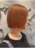 ボブ/オレンジベージュ/ケアブリーチダブルカラー