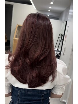 プラチナ(PLATINA) ハイレイヤーレイヤーカットブリーチ無しカラー顔周り韓国