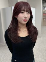 イロウ 天神大名店(IROW)&nbsp;カシスラベンダー レイヤーカット 顔周りカット 透明感 美髪