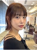 20代30代ボブ/ミディアムレイヤー／グレージュ/透明感/天神/大名