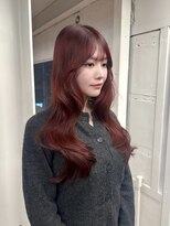 エル バイ ホーム(L by HOME)&nbsp;チェリーレッド レッドカラー レイヤーカット ハッシュカット