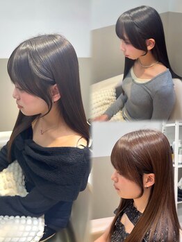 シア(Sia.)の写真/ストレートスタイルだからこそ、ふとした瞬間でも綺麗で小顔に見える計算された顔まわりカット【髪質改善】