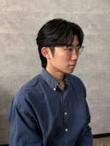 メンズカット バイ ソイクフ(メンズカット by SOY-KUFU) センターパートマッシュツーブロックニュアンスパーマ/東伏見