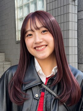 フェイス 石川町 (FACE) ブリーチなしでワインレッド