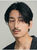 原宿フェザーパーマ毛流れニュアンスルーズパーマセンターパート
