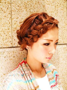 ヘアメイクサロンシャルメ(Hair Make Salon CHARMER) CHARMERガーリー編み込みアップスタイル