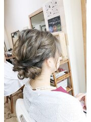 ゆるふわミディアムカジュアルアレンジ【ヘアアレンジ　立川】